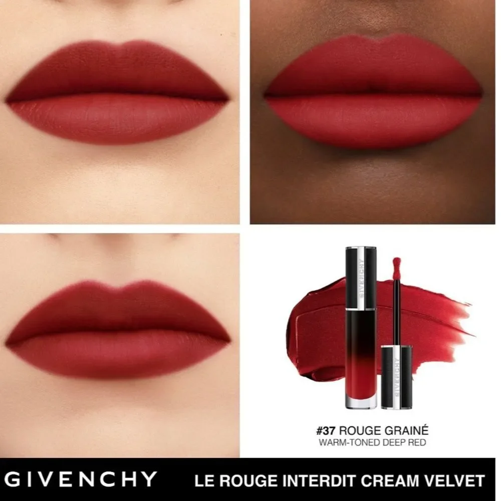 GIVENCHY Le Rouge Interdit Cream Velvet Lipstick Color: N37 Rouge Grainé